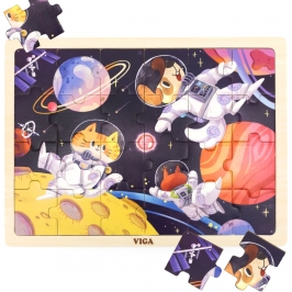 VIGA Drewniane Puzzle Układanka 24 el. Kosmiczna Przygoda VIGA Drewniane Puzzle Układanka 24 el. Kosmiczna Przygoda