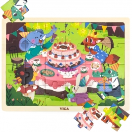 VIGA Drewniane Puzzle Układanka 24 el. Przyjęcie Urodzinowe VIGA Drewniane Puzzle Układanka 24 el. Przyjęcie Urodzinowe