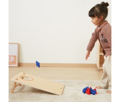 Viga Gra Zręcznościowa 2w1 Kółko i Krzyżyk + Cornhole - Rzut Do celu