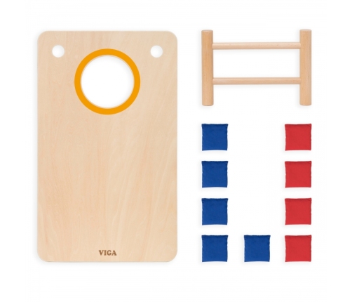 Viga Gra Zręcznościowa 2w1 Kółko i Krzyżyk + Cornhole - Rzut Do celu