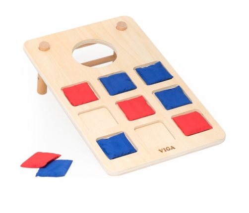 Viga Gra Zręcznościowa 2w1 Kółko i Krzyżyk + Cornhole - Rzut Do celu