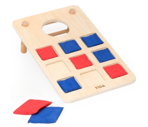Viga Gra Zręcznościowa 2w1 Kółko i Krzyżyk + Cornhole - Rzut Do celu