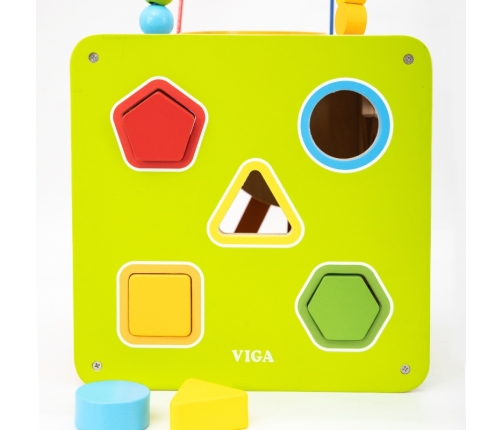 Viga Drewniana Kostka Edukacyjna 5w1