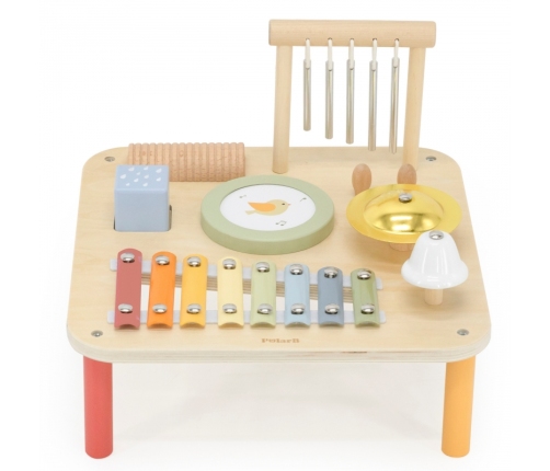 Viga Drewniany Stolik Edukacyjny Muzyczny Sensoryczny 7W1