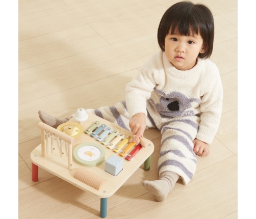 Viga Drewniany Stolik Edukacyjny Muzyczny Sensoryczny 7W1
