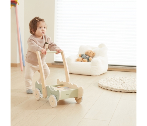 Viga Drewniany Wózek Na Klocki Pchacz