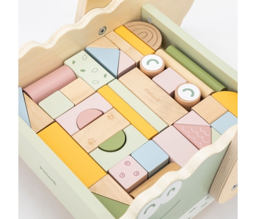 Viga Drewniany Wózek Na Klocki Pchacz