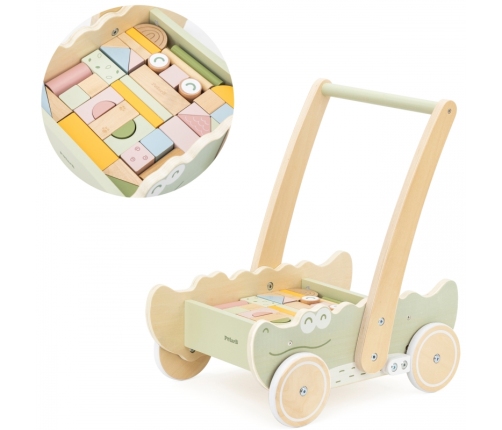 Viga Drewniany Wózek Na Klocki Pchacz