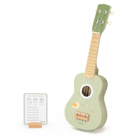 Viga Drewniane Ukulele Gitara Dla Dzieci Zielone Z Nutami Viga Drewniane Ukulele Gitara Dla Dzieci Zielone Z Nutami