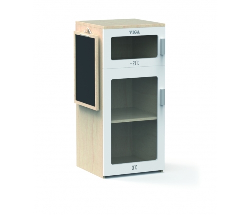 Viga Drewniana Lodówka Z Tablicą Kredową