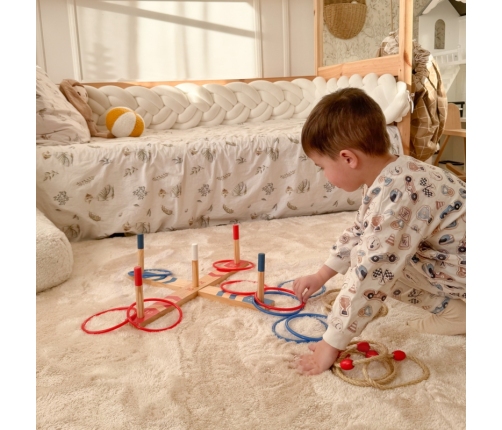 Tooky Toy Drewniana Gra Fun Serso Zręcznościowa Ring Cross