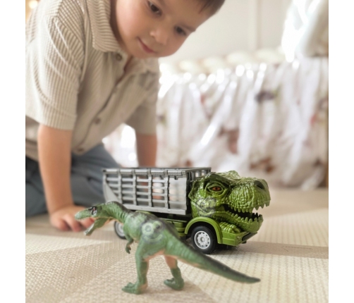 WOOPIE Samochód Zdalnie Sterowany RC Dinozaur Zielony + Figurka