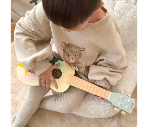 CLASSIC WORLD Drewniane Ukulele Gitara dla Dzieci Niebieskie