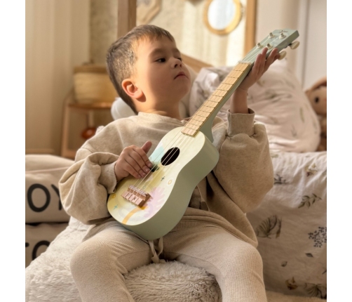 CLASSIC WORLD Drewniane Ukulele Gitara dla Dzieci Niebieskie