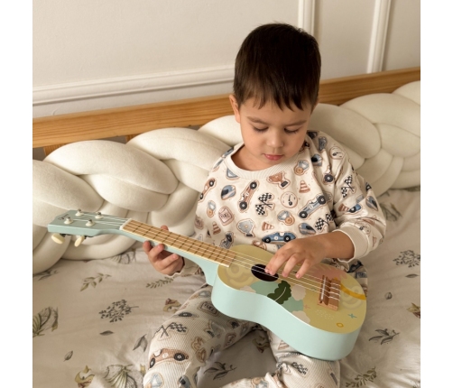 CLASSIC WORLD Drewniane Ukulele Gitara dla Dzieci Niebieskie
