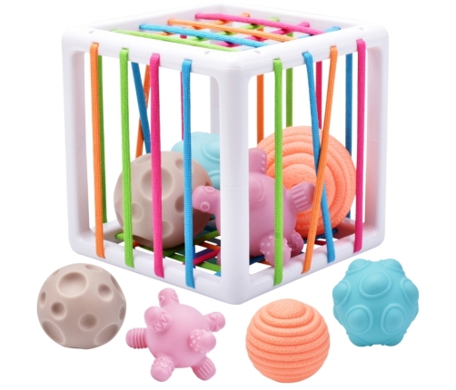 WOOPIE BABY Elastyczna Kostka Sensoryczna Sorter dla Dzieci Zwariowane Kształty 5 el.