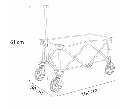 AXI Składany Wózek Turystyczny Plażowy Regulowana Rączka 80KG