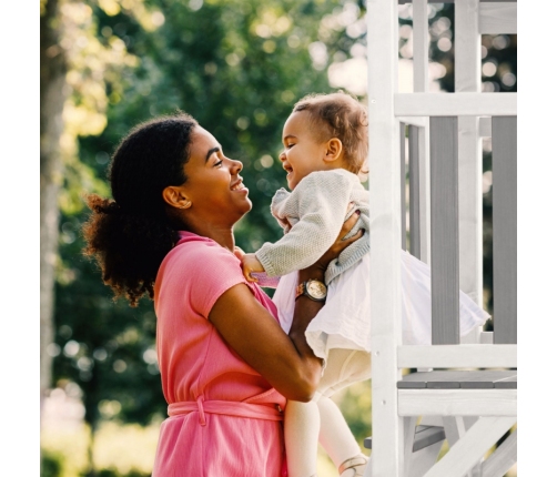 AXI Plac Zabaw Drewniany Wieża Podwójną Huśtawką Drabinki Wspinaczkowe Zjeżdżalnia XLL