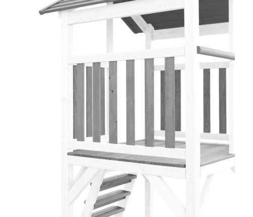 AXI Plac Zabaw Drewniany Wieża z Huśtawką Drabinki Wspinaczkowe Zjeżdżalnia XLL