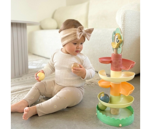 WOOPIE GREEN Drewniany Kulodrom Tor Kulkowy 6EL Sensoryczne Edukacyjny