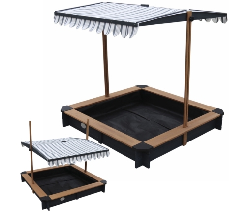 AXI Drewniana Piaskownica z Daszkiem Zamykana z Ławkami