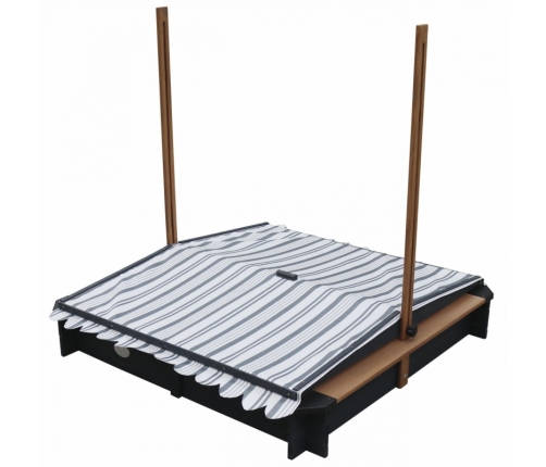 AXI Drewniana Piaskownica z Daszkiem Zamykana z Ławkami