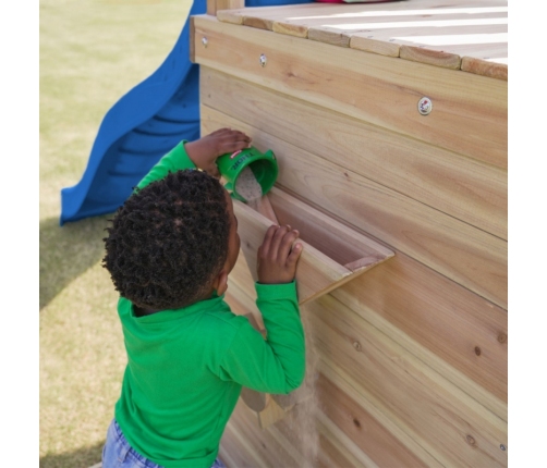 AXI Drewniany Duży Plac Zabaw Huśtawki Zjeżdżalnia Wieża + Piaskownica