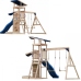 AXI Drewniany Duży Plac Zabaw Huśtawki Zjeżdżalnia Wieża + Piaskownica