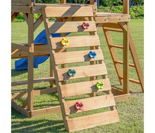 AXI Mitch - Duży Plac Zabaw Drewniany Zjeżdżalnia Hustawki Ścianka Wspinaczkowa + Wieża