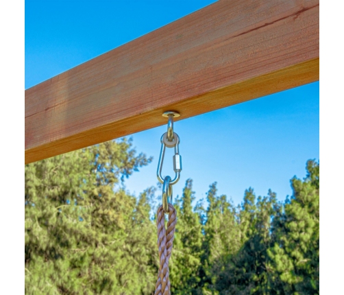 AXI Mitch - Duży Plac Zabaw Drewniany Zjeżdżalnia Hustawki Ścianka Wspinaczkowa + Wieża