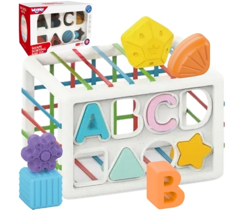 WOOPIE BABY Elastyczna Kostka Sensoryczna Sorter dla Dzieci Kolorowe Kształty Alfabet 15 el.