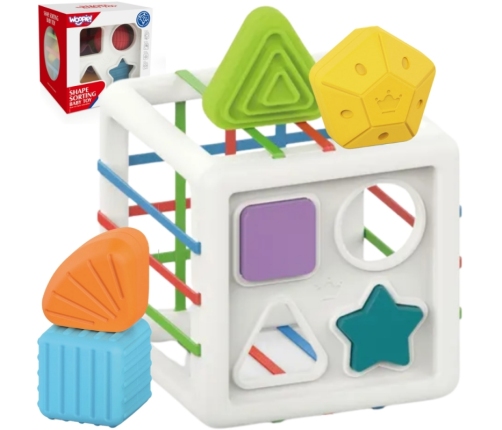 WOOPIE BABY Elastyczna Kostka Sensoryczna Sorter dla Dzieci Kolorowe Kształty 11 el.