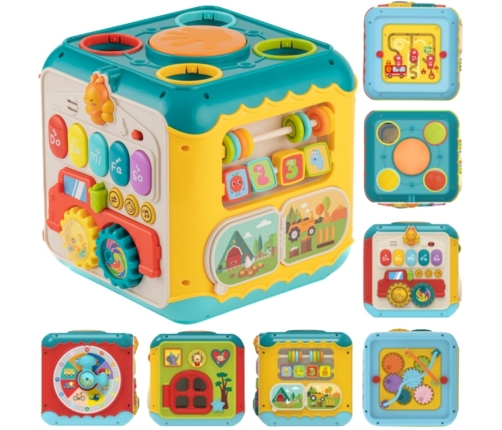 WOOPIE BABY Wielofunkcyjna Kostka Aktywności Montessori 6w1 - 18m+