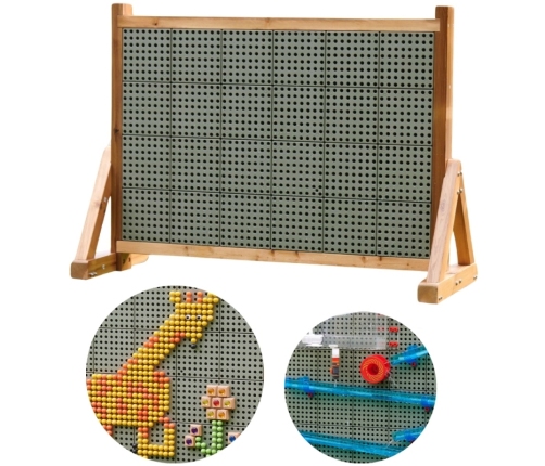 MASTERKIDZ Drewniana Ściana Tablica XXL Naukowa Kreatywna STEM WALL Outdoor