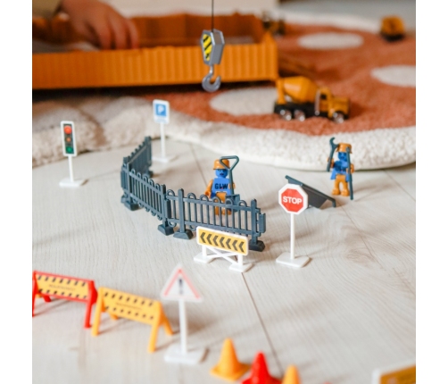 WOOPIE Samochód Ciężarowy 6w1 Zestaw Budowy Dźwig Resoraki Akcesoria