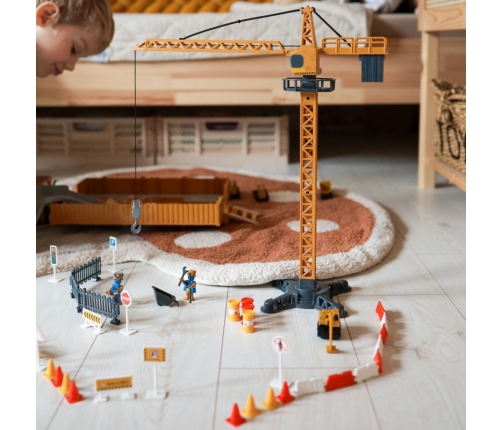 WOOPIE Samochód Ciężarowy 6w1 Zestaw Budowy Dźwig Resoraki Akcesoria