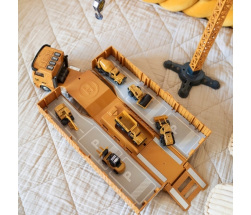 WOOPIE Samochód Ciężarowy 6w1 Zestaw Budowy Dźwig Resoraki Akcesoria