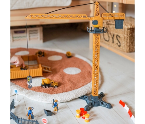 WOOPIE Samochód Ciężarowy 6w1 Zestaw Budowy Dźwig Resoraki Akcesoria