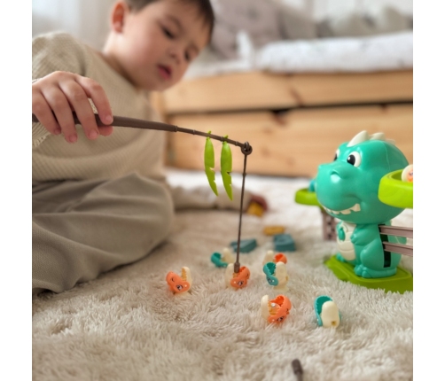 WOOPIE Waga Szalkowa Równoważnia Gra Łowienie Dinozaurów Rybek Nauka Liczydło