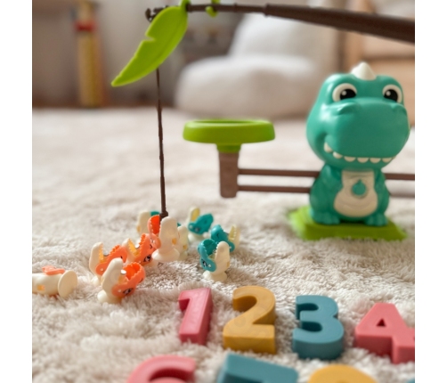 WOOPIE Waga Szalkowa Równoważnia Gra Łowienie Dinozaurów Rybek Nauka Liczydło