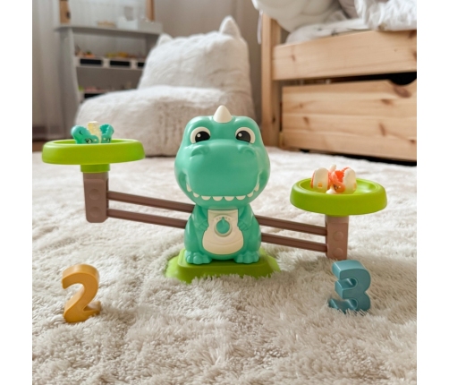 WOOPIE Waga Szalkowa Równoważnia Gra Łowienie Dinozaurów Rybek Nauka Liczydło