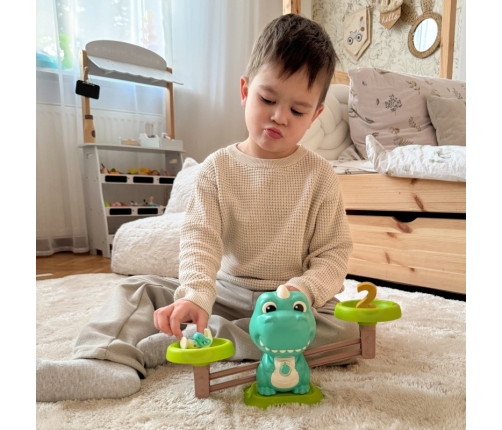 WOOPIE Waga Szalkowa Równoważnia Gra Łowienie Dinozaurów Rybek Nauka Liczydło