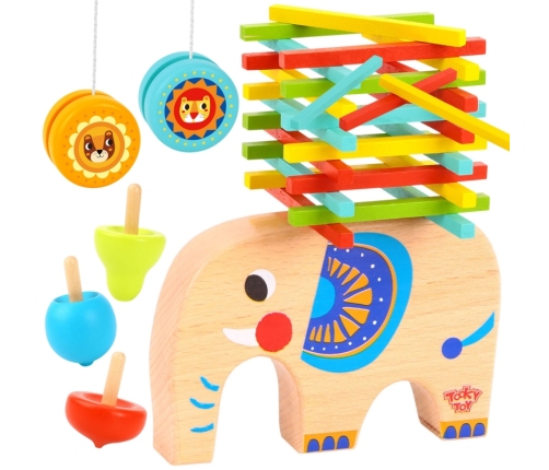 TOOKY TOY Zestaw Gier Zręcznościowych Bierki Bączek JoJo Słonik 46 el.