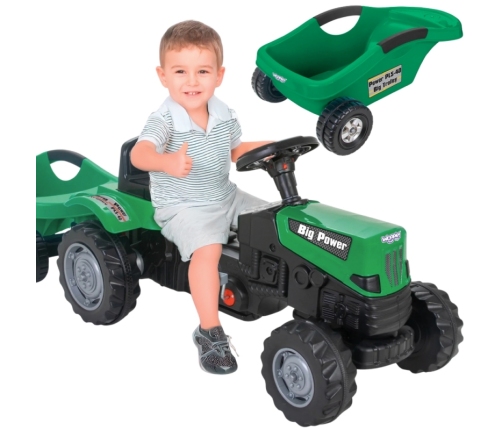 WOOPIE Traktor na Pedały Big PowerTrac z Przyczepą XXL