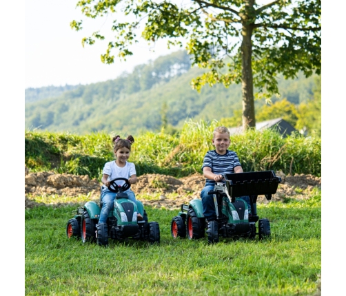 Traktors ar pedāļiem ar piekabi FALK Landini Green