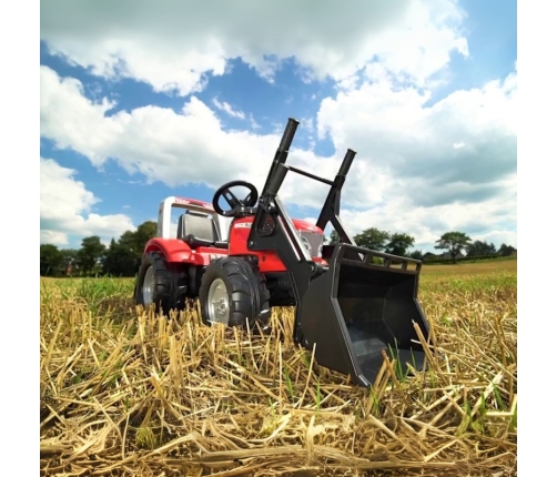 Трактор с педалями с ковшом и прицепом FALK Mc Cormick Red