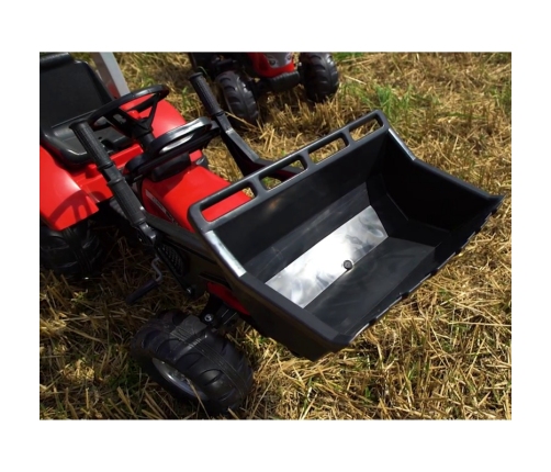 Трактор с педалями с ковшом и прицепом FALK Mc Cormick Red