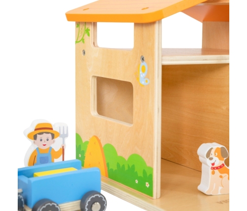 VIGA Drewniana Farma Dom Farmera Z Ogródkiem I Traktorem 21 el