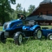 Traktors ar pedāļiem ar piekabi FALK New Holland Blue