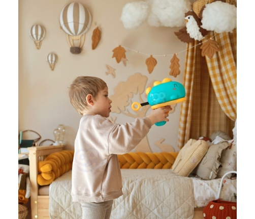 WOOPIE Gra w Rzutki Pistolet Dinozaur na Kulki Rzepy Tarcza Punkty Strzelanie